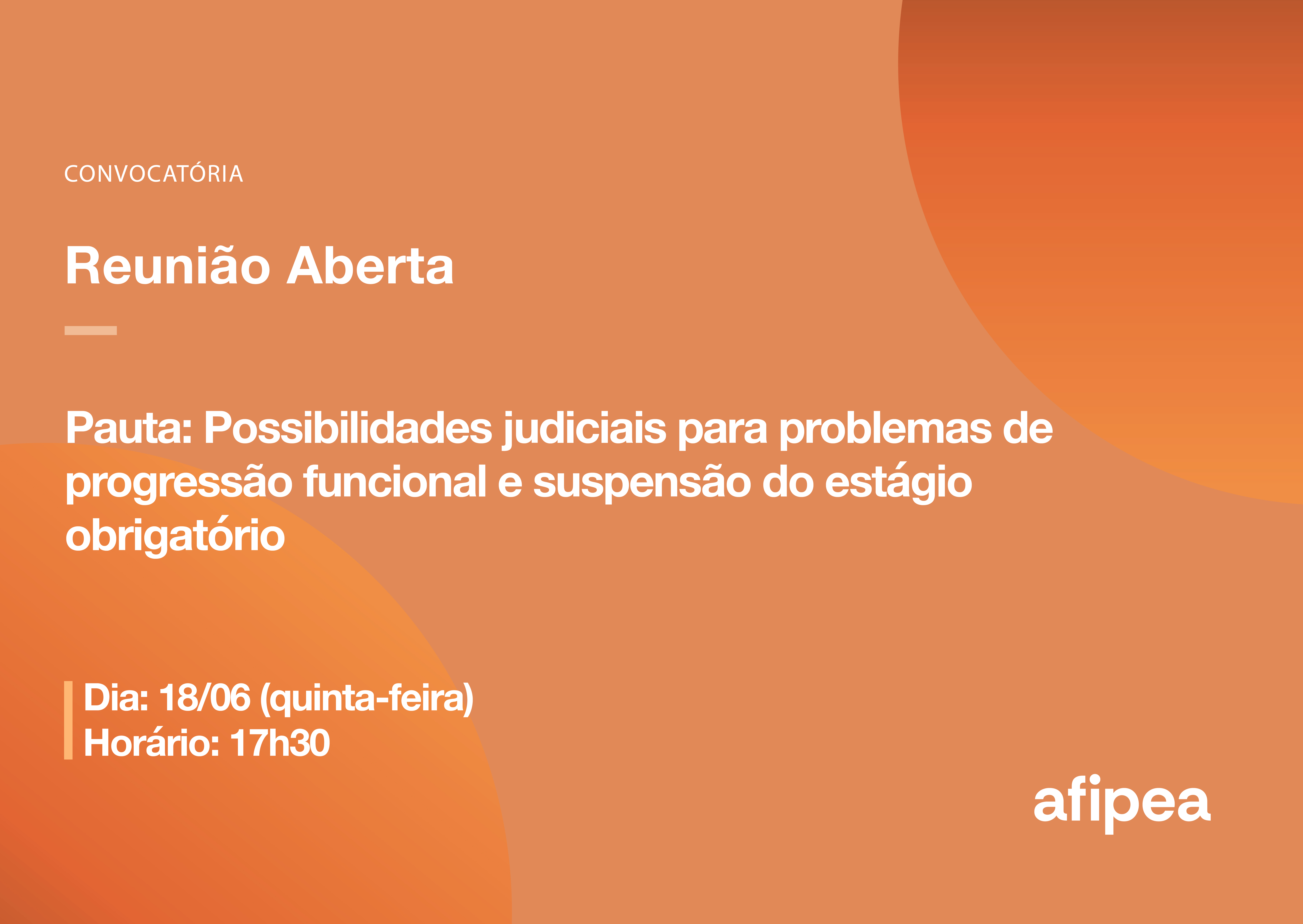 Reunião Aberta sobre a Progressão Funcional