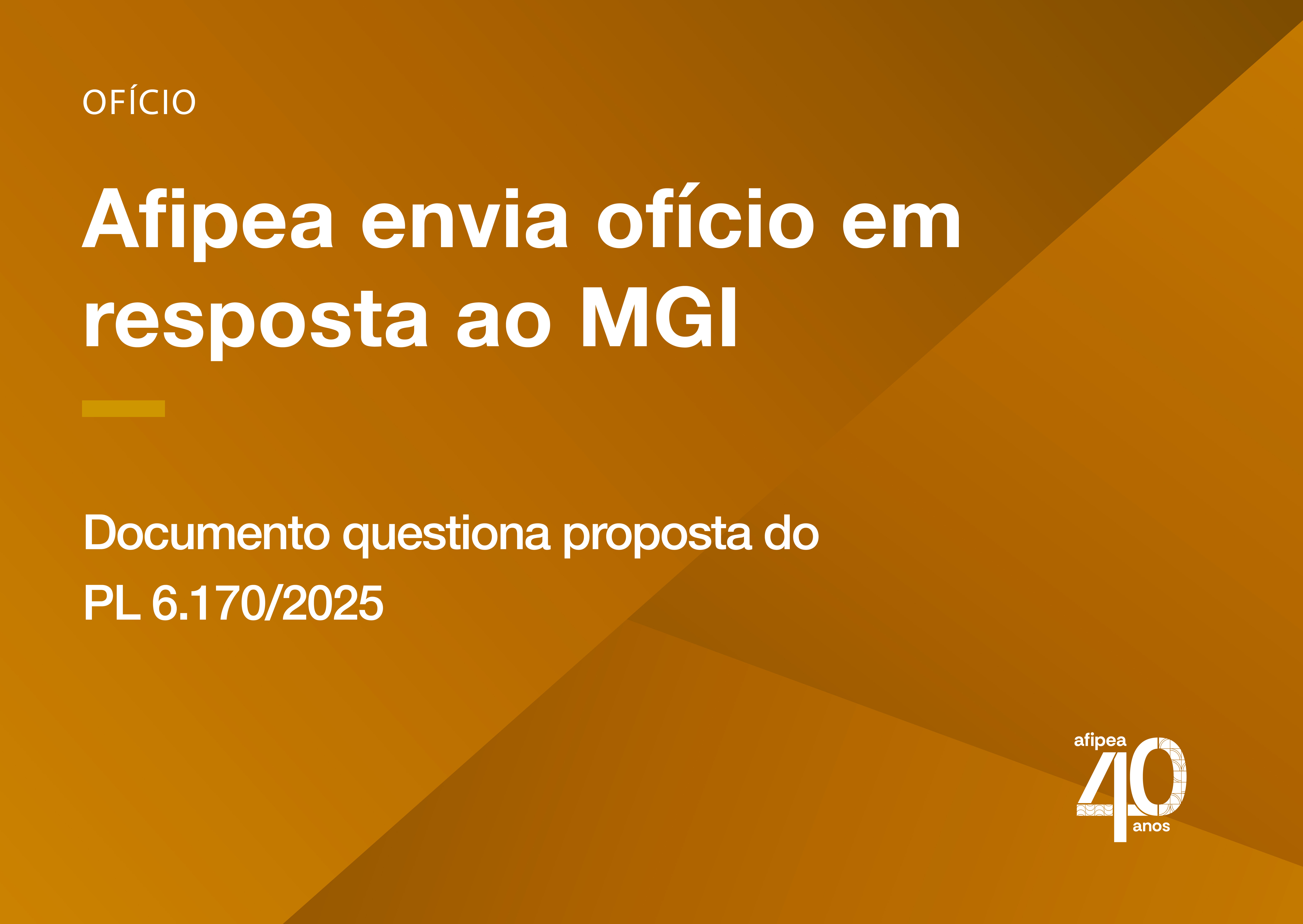 Afipea envia ofício em resposta ao MGI