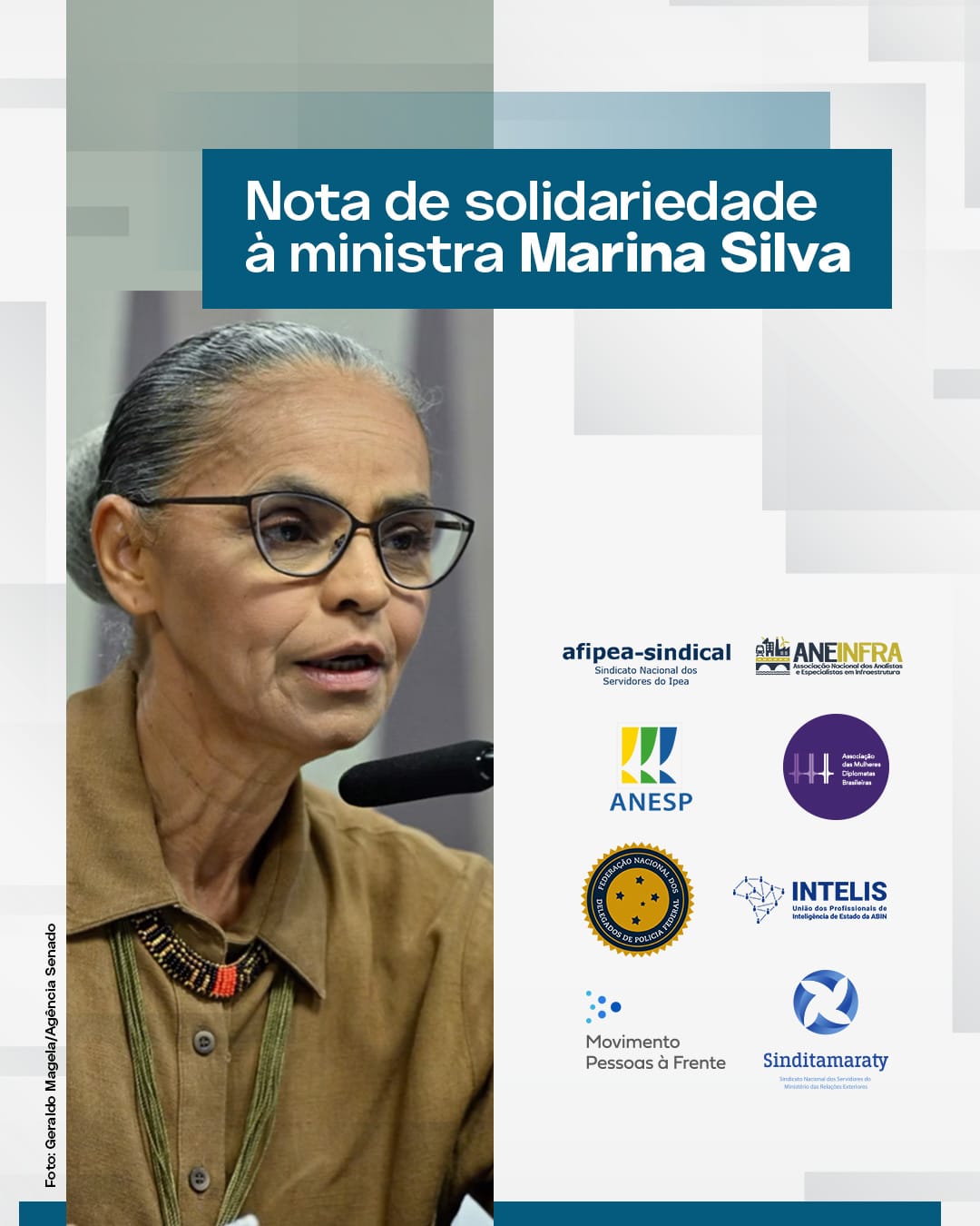 Nota de solidariedade à ministra Marina Silva