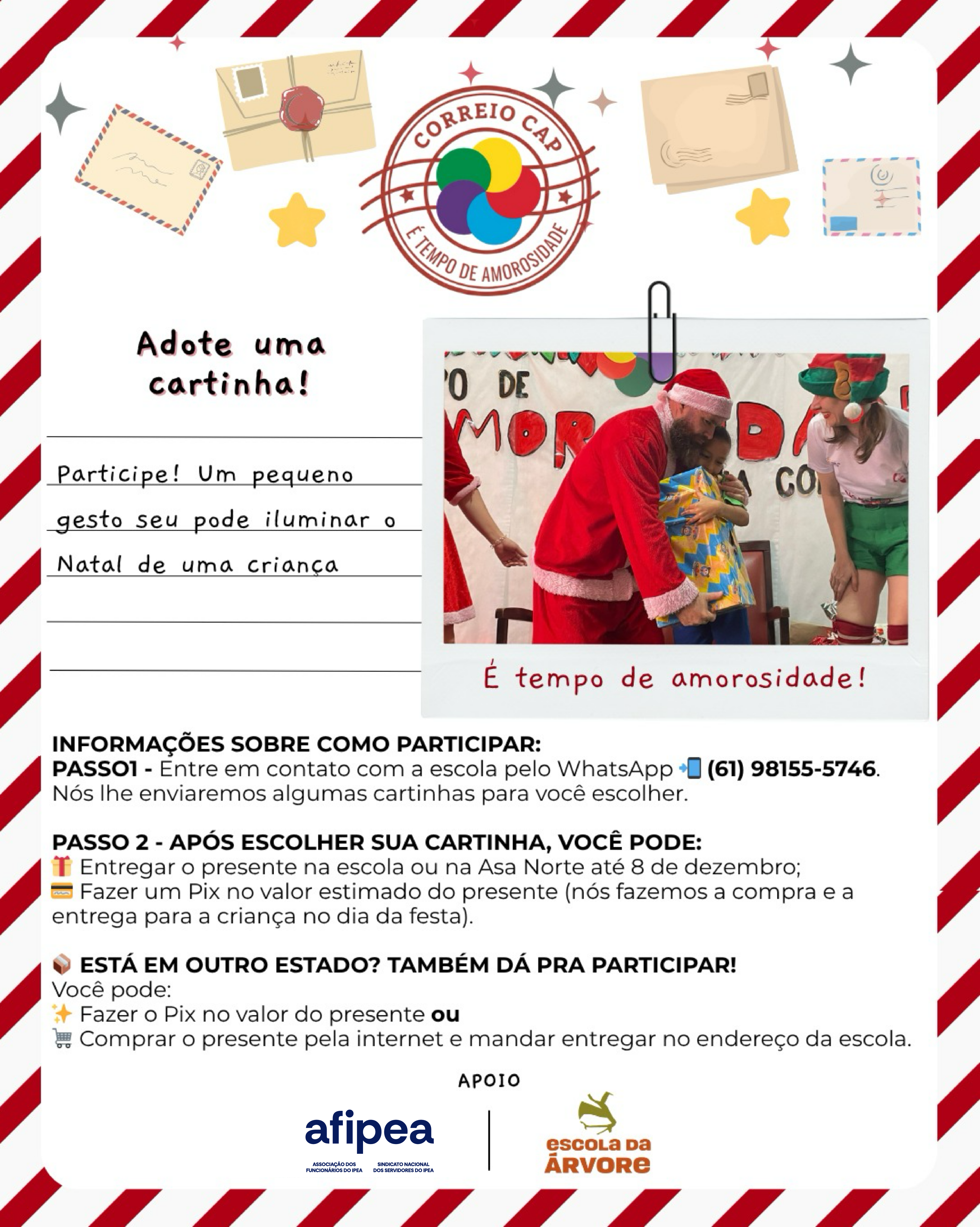 🎄💌 Faça o Natal de uma criança mais brilhante: apadrinhe uma cartinha!